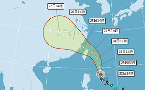 「凱米」轉中颱！氣象署：颱風中心週三深夜恐登陸宜蘭
