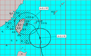 陸警範圍擴大全台17縣市！氣象署：凱米颱風明晨觸陸