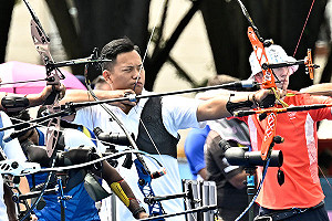 快訊 》巴黎奧運射箭混雙加賽 雷千瑩、戴宇軒快意射退荷蘭