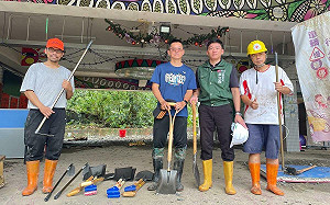 桃源國中遭颱風土石流侵襲 國軍、市府團隊全力支援恢復校容