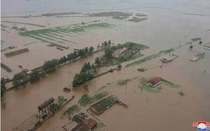 北韓洪災 鴨綠江沿岸5千人受困! 金正恩巡視災情 怒批官員防災不力