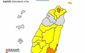 台北 台東連飆36°C高溫15縣市警戒 午後山區雷雨