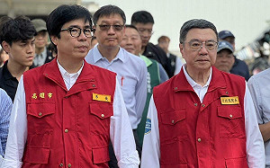 陪卓揆視察災後復原 陳其邁盼中央支持提高防洪頻率