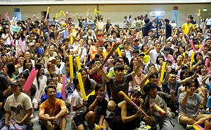 「奧」援「麟洋配」 連霸 醒吾科大千人應援團吶喊發功大成功