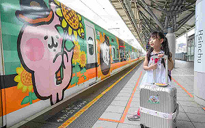 卡娜赫拉粉注意！彩繪列車換新裝 超萌聯名商品搬上高鐵