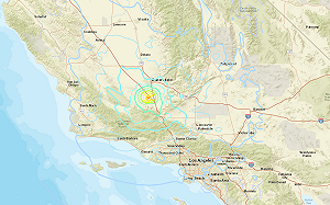 加州拉蒙特附近發生5.2級地震 1小時內30次餘震 大片地區受影響