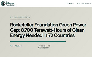 洛氏基金會：72個國家綠色電量差距 2050年部署電力是美國2倍