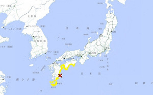 日本7地恐現1公尺海嘯！當地下午4時43分規模7.1強烈地震