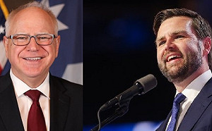 美大選副手民調：華茲支持率飆升 萬斯慘跌