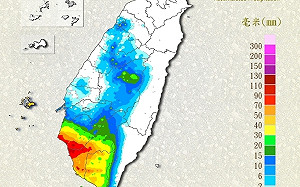 西南風帶來豪雨狂襲南台灣！台南、高雄各區入榜全台降雨排行前10