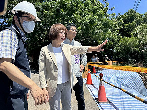 神岡陽明橋護岸崩塌  何欣純、周永鴻爭取4740萬修復經費