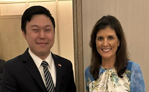 美前駐聯合國大使海莉來訪 李問贈「賴清德就職馬祖高梁」藏寓意