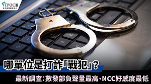 誰是「打詐豬隊友」?最新調查:數發部負聲量最高、NCC好感度最低