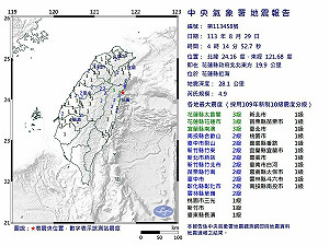 突然晃一個超大!花蓮近海清晨規模4.9極淺層地震 網友搖醒:嚇爛