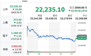 台股收盤》指數盤中翻黑 分析師：盤面沒有利空、純量能不足