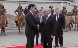 (影) 被抗命了! 國際刑事法院命令蒙古國逮捕普丁 結果大鋪紅毯還熱情握手 