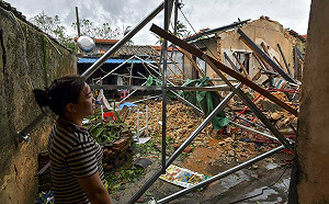 強颱摩羯襲海南4死95傷 中國文昌市經濟損失1477億元