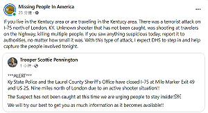 美國肯塔基州際公路驚傳槍擊案  多人受傷搶手仍在逃