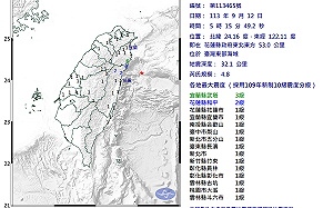 花蓮外海地牛翻身！9小時內發生兩起｢規模4.8地震｣半個台灣都有感