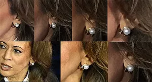 賀錦麗辯論作弊戴「耳機」?  證實是Tiffany耳環 德公司笑稱可提供川普男款耳機
