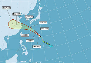 今明水氣多外出帶雨具!輕颱貝碧佳最新路徑曝、中秋後恐有新颱風