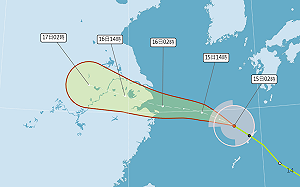 中秋節台灣東雨西晴！貝碧佳凌晨轉中颱直撲中國「構成嚴重威脅」