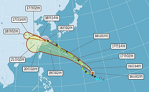 輕度颱風「葡萄桑」這兩天最接近台灣！和中颱貝碧佳接力直撲中國