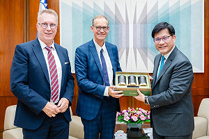 接見德國執政黨國會議員 林佳龍：樂見各國捍衛台海自由航行權