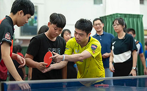 挑戰莊智淵！桌球教父助陣揮拍築夢