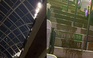 周思齊引退賽大巨蛋漏水變瀑布！北市府「第N度」要求遠雄改善 被發現千篇一律