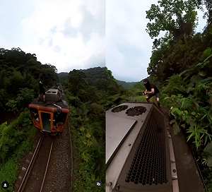 網紅為拍影片攀爬列車、闖機廠!台鐵報警:最高可罰5萬元