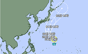 今年第17號颱燕子生成 氣象署：未來朝日本前進