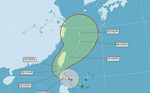中颱山陀兒「陸上颱風警報」發布！台東、恆春半島列首波警戒範圍