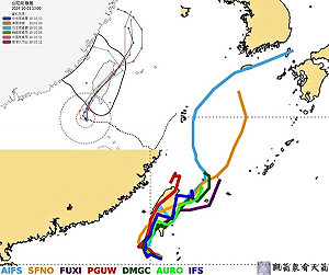 AI模式模擬路徑!颱風恐拖到週三入夜登陸  粉專:不穩天氣持續到週六