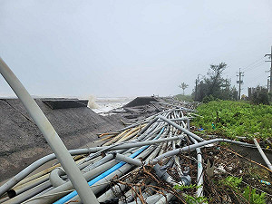 山陀兒颱風造成小琉球大停電  周春米感謝台電工班全力搶修