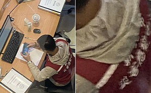 PTT網友稱災害應變中心民進黨官員玩手遊? 照片放大｢誤傷友軍囉｣