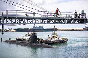 假想敵 中國!  AUKUS海軍萬里之外操控無人艦、美國海狼號核潛艇抵日本