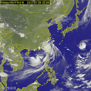 尼莎 ２２：30竹南出海　海棠颱風緊接著又到