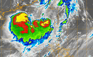 海棠颱風吞台灣？心型雲圖遭惡搞