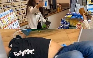 (影)全家店員疑喝醉倒地 顧客趁亂闖櫃台！總公司氣炸：已即刻解約