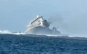 打撈中國洲際飛彈彈頭殘骸?紐西蘭海軍水道測量船擱淺沉沒