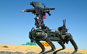美國陸軍向中東派遣搭載防空狙擊步槍仿生四足機器狗