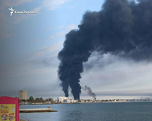 300俄國人撤離!濃煙直竄天際 克里米亞機場、油庫又挨轟