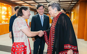 瓜國第一夫人熱衷社會公益 林佳龍偕妻廖婉如交流經驗