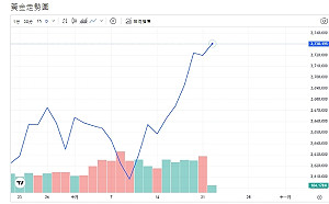 全球地緣政局不穩、拉高避險情緒、偏鴿言論、黃金創新高