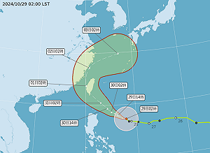 中颱康芮估登陸台東、今下午發布海警!專家:恐挾破壞性暴風豪雨