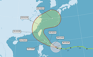 中颱康芮估登陸台東、今下午發布海警！專家：恐挾破壞性暴風豪雨