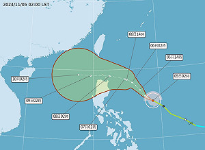 銀杏颱風最快今成中颱!氣象署:週五至週日對北部、東半部有影響