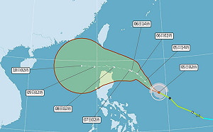 銀杏颱風最快今成中颱！氣象署：週五至週日對北部、東半部有影響