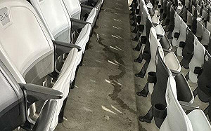 考察大巨蛋發現多處漏水、有座位成小水灘！ 綠議員質疑遠雄：有改善？